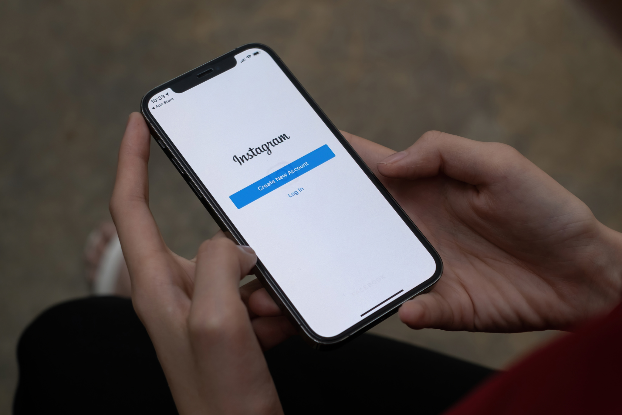 CHIANG MAI, THAILAND - SEP 28, 2021 : a Woman Using Instagram Application on IPhone. Instagram Reels for Making Short Videos.